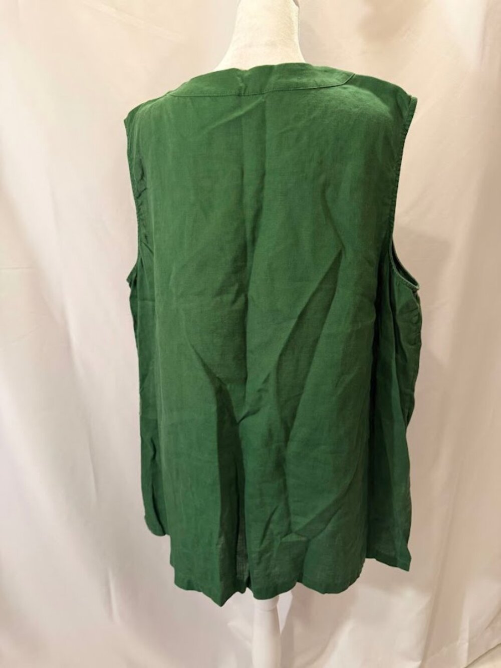 JONES NEW YORK Green Color (100% Linen) Top - 3x - Picture 3 of 12